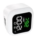 thumbnail image 2 of LED Alarm Clock Night Light USB Rechargeable Mirror Design Adjustable Night Lamp Digital Clock with Battery White, 2 of 5