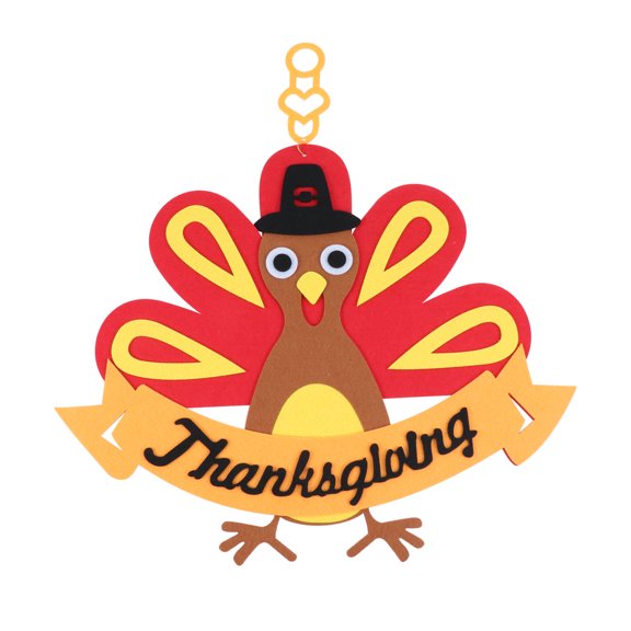 Thanksgiving Felt Turkey Hanging Pendant Wall Door Ornament Party Supplies for Home Decoration