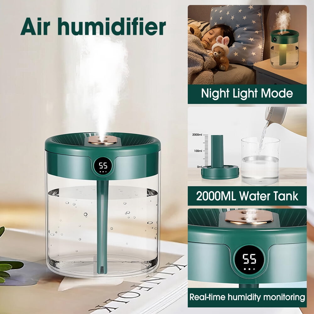Humidifier Plant Humidifier Ultra-quiet with Humidity Indicator 2000ml