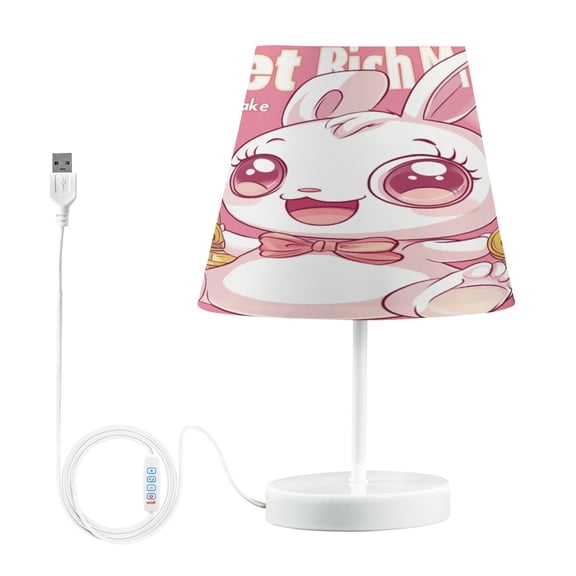 BZSMCE Table Lamp Creative Cute Dollar Rabbit Simple Pattern Night Light