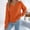 Orange, variant on Womens Off The Shoulder Long Sleeve Sweaters Vintage Frayed V Neck Baggy Tops Distressed Cable Knit Pullover