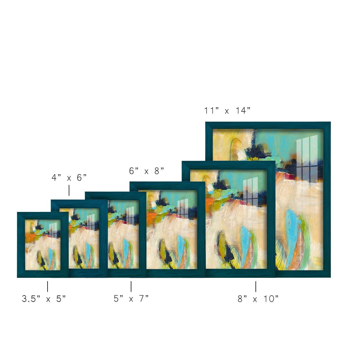 It All Adds Up - Framed Print w/glass - Ocean Blue