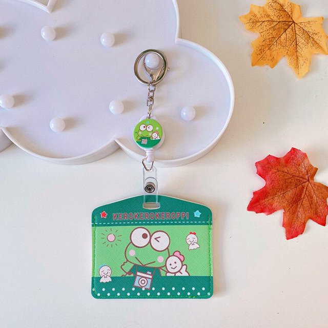 LLavero de peluche de gatito Sanrioed Kawaii para niñas, colgante de bolsa de Keroppi, juguetes de muñeca de dibujos animados, Kuromi retráctil, Mymelody, Cinnamoroll