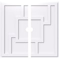 thumbnail image 1 of Ekena Millwork CMP26KX2-02000 26 Pouces OD x 2 Pouces ID Carré Knox Architectural Grade Médaillon de Plafond Contemporain PVC - 2 Pièces, 1 of 1