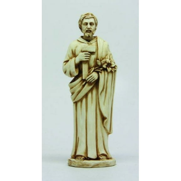 Patron Saint St Joseph the Worker 5 Inch Stone Statue with Prayer Card Home Seller Kit