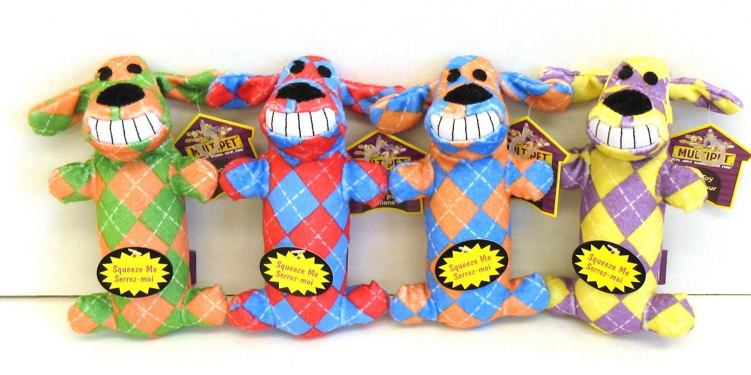 The Original Loofa Dog with Soft Terry Material With a Grunting Squeaker and Regular Squeaker Dog Toy, Loofa Dog toy that squeaks