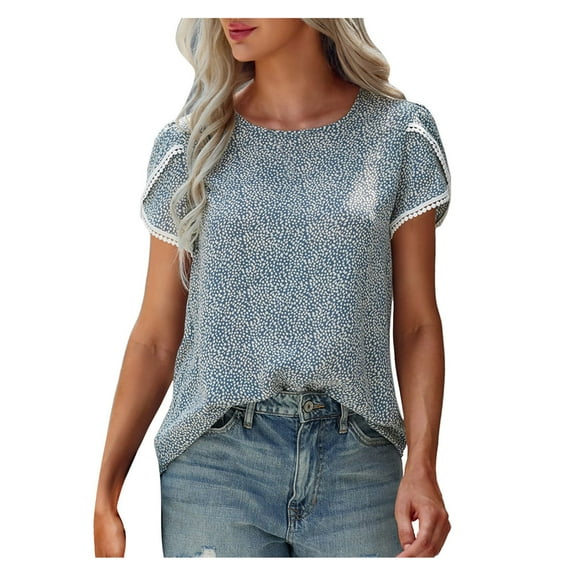 Tops for Women Trendy Long Sleeve Shirt Women Tight Fitting Athletic Shirts Small Tee Women's Tops Cape Cloak Sleeve round Neck Tunic Tunic Woman plus Size Workout Tee Shirts V Neck Workout Blue S