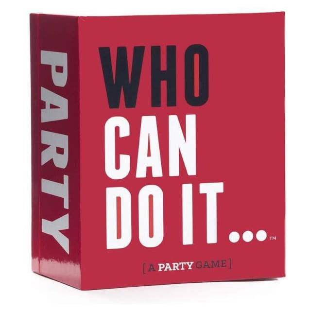 Completo en inglés Who Can Do It - Party Cards para competir con amigos y ganar desafíos