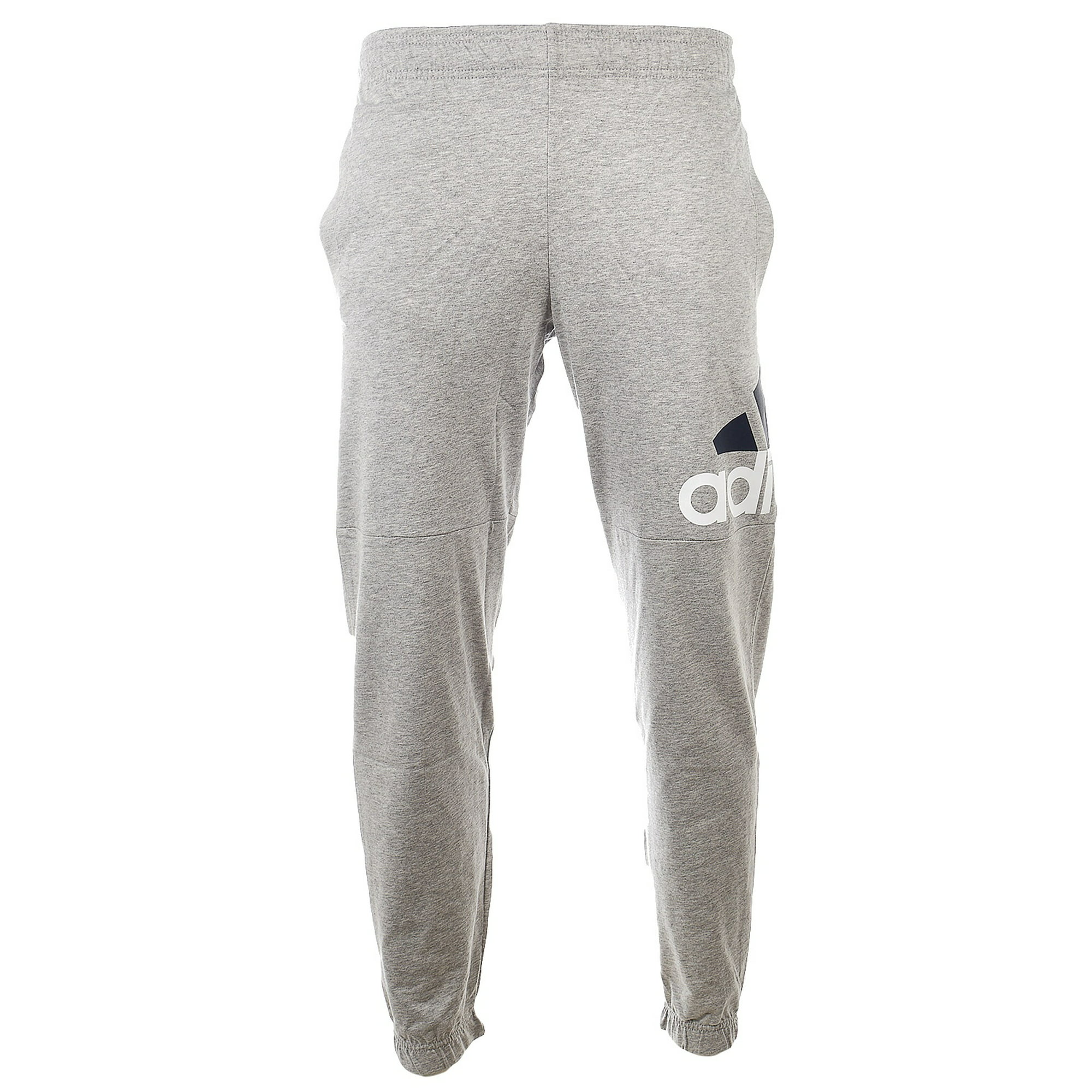 Adidas Essentials Pants - Medium Grey Heather/White/Black - Mens - S -