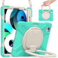 thumbnail image 2 of Funda a juego para iPad Air4 de 10,9 pulgadas con correa para el hombro, soporte de anilla ajustable grande, portalápices y protección contra golpes., 2 of 5