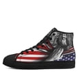 thumbnail image 3 of One Nation Under God High Top Canvas Shoes Sneakers Black Size 6, 3 of 7