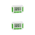 thumbnail image 2 of Reloj digital LCD Injueey con cinco alarmas Recordatorio de pastillas 2piezas Verde, 2 of 6