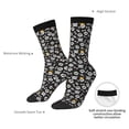 thumbnail image 4 of Daiia Cute skull Print Crew Socks – Soft Breathable Long Socks for Men & Women, Moisture-Wicking & Comfortable Daily Wear Socks, One-Size Fits Most (US 5-11), 4 of 6