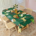 thumbnail image 3 of Green Christmas Santa and Snowman Pattern Rectangle Tablecloth 60"x102",Waterproof Polyester Rectangle Table Cloth, Wipeable Spillproof Polyester Tablecloth for Dining, Camping, Indoor and Outdoor, 3 of 6
