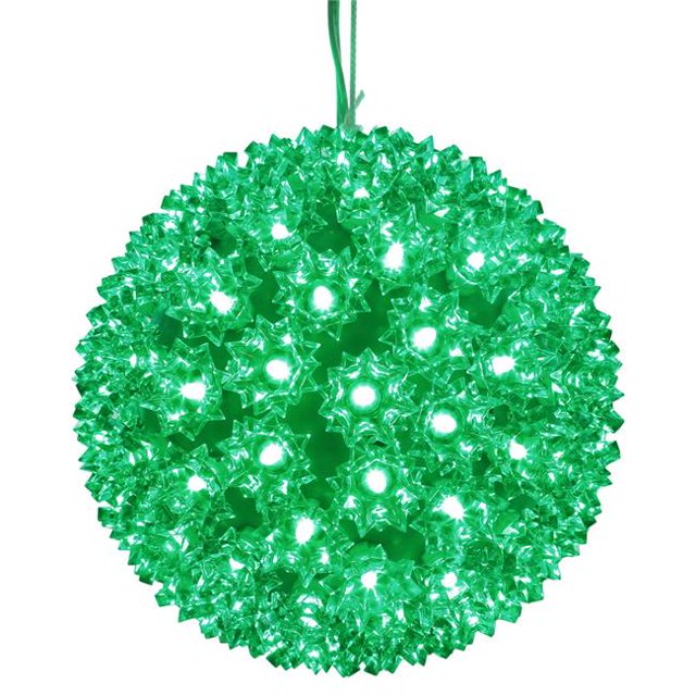 Vickerman X121004 10 in. Starlight Sphere Christmas Ornament with 150 Green Wide Angle LED Light
