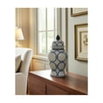 thumbnail image 2 of Decorative Ceramic Temple Jar for Living Room Decor - Stylish Home Decor for Bedroom, Office, and Table Centerpiece - Modern Flower Vase for House Accent, Entryway, or Kitchen - 15", Blue & White, 2 of 14