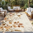 thumbnail image 2 of Vintage Floral Outdoor Rug for Patio/Deck/Porch, Non-Slip Large Area Rug 3 x 5 Ft, Spring Flowers Eucalyptus Leaves Retro Indoor Outdoor Rugs Washable Area Rugs, Reversible Camping Rug Carpet Runner, 2 of 8