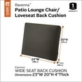 thumbnail image 3 of Classic Accessories Ravenna® Patio Back Cushion Slip Cover & Foam - Durable Outdoor Cushion, Espresso, 23"W x 20"H x 4"Thick, 3 of 20