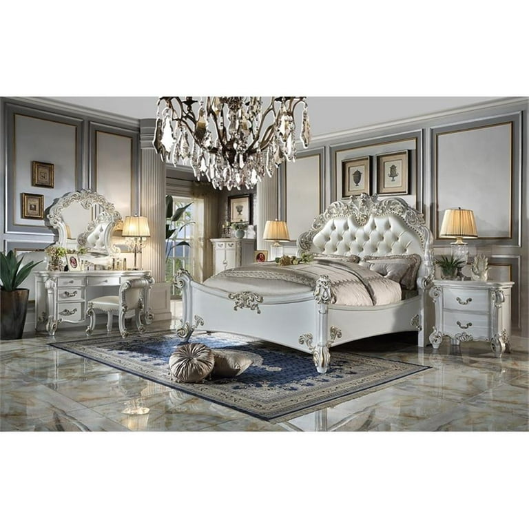 Acme Furniture Vendome Eastern King Size Synthetic Leather
