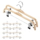 thumbnail image 3 of 10 Pack Wooden Trousers/Skirt Hangers with Coat Clothes Hangers, 3 of 5