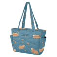 thumbnail image 2 of FORMRS Tote Bag for Women Quilted Large Capacity Travel Work Carry On Shoulder Handbag, Capybaras Swimming, 2 of 7