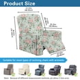thumbnail image 6 of SCRAWLGOD Rose Floral Green Stretch Recliner Covers 4-Pieces Reclining Cover 1 Seat Recliner Chair Slipcovers Chair Covers for Reclining Chair Furniture Protector for Dogs Pets, 6 of 7