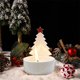 thumbnail image 5 of Adorno para candelabro del árbol de Navidad | Regalo de vela de aromaterapia cerámica | Verde, rojo, dorado, amarillo | 10,2x7,2cm | Decoración de corona de agujas de pino | Decoración de casas, 5 of 6
