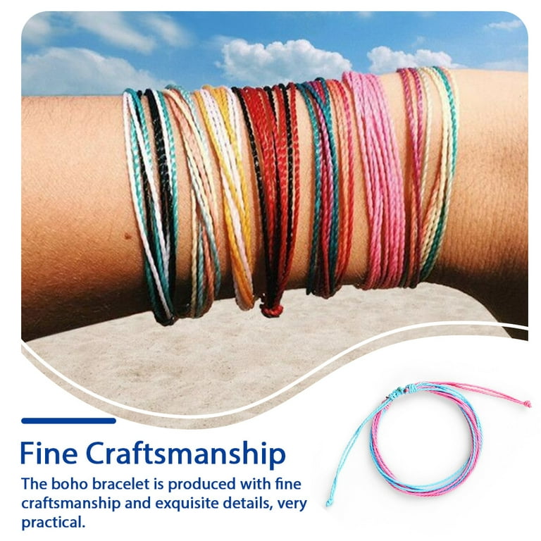 ADVEN Braided Bracelet Adjustable Chic Multicolor Aesthetic