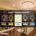 thumbnail image 3 of Bulbrite 862858 3000K 750 Lumen 6.5 watt LED Filament Dimmable CA10 Light Bulbs with a Clear & Candelabra E12 Base, Soft White - Pack of 4, 3 of 5