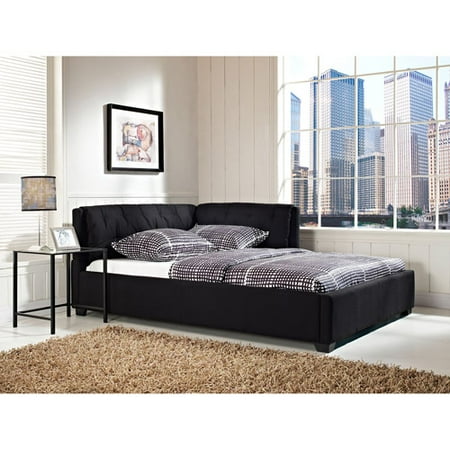 Tufted Lounge Reversible Bed Black Multiple Sizes Tufted Lounge Reversible Bed Black Multiple Sizes