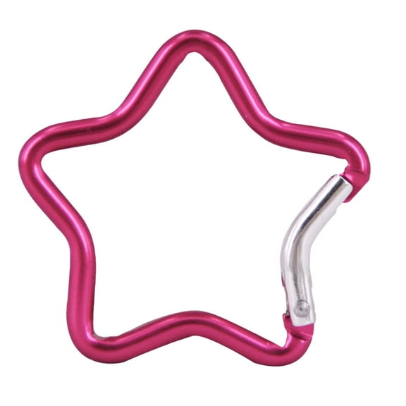 Aluminum Alloy Star Shaped Carabiner - Outdoor, Lightweight, for Backpack, Camping, with Rubber Pad, Secure