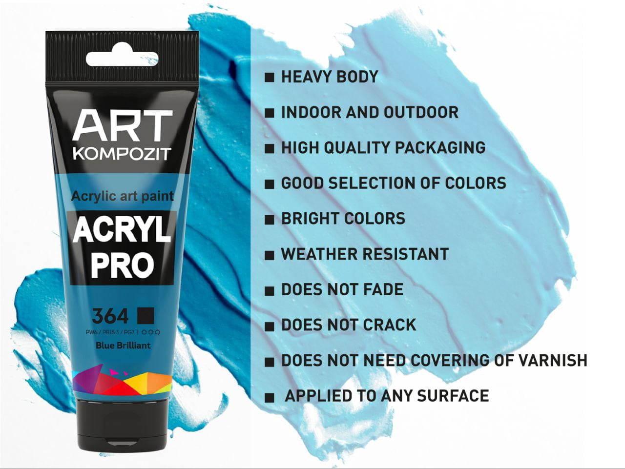 FARBA USA Professional Artist Acrylic Paint Set - 12 Color Kit with Non-Toxic, Richly Pigmented Paints for Canvas, Wood, Paper - Waterproof, Fade-Resistant - Ideal for Beginners & Advanced Painters