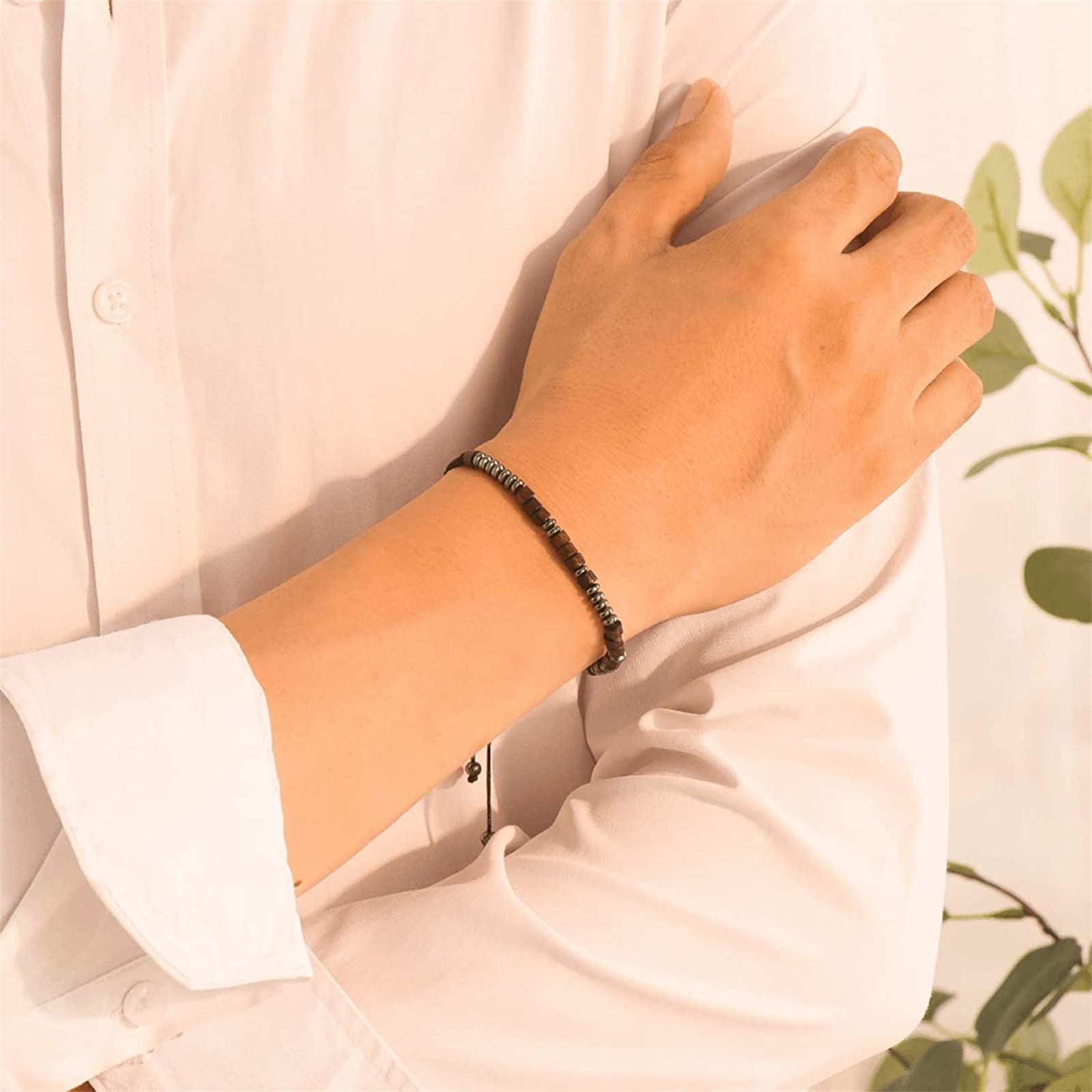 JikouIivo Morse Code Bracelets for Women Men Anniversary