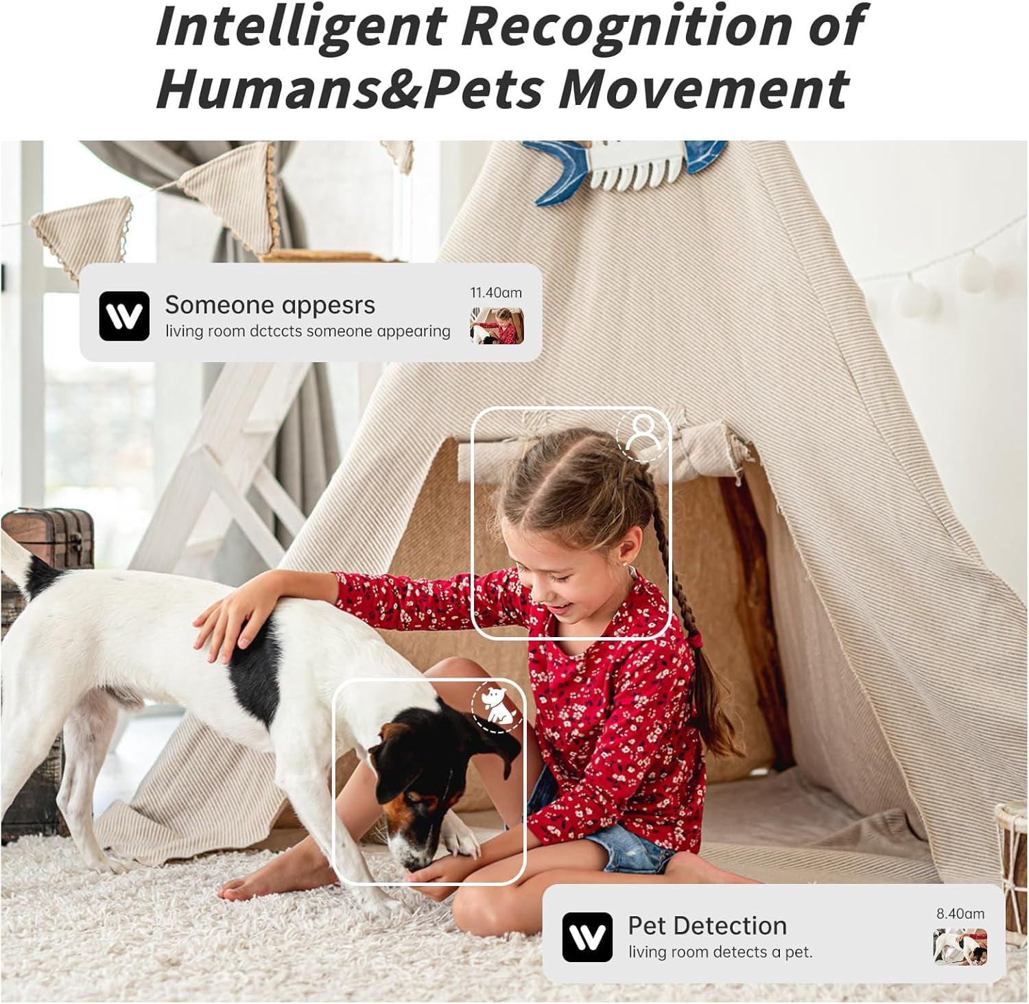 Indoor Camera 5G&2.4G WiFi Cameras for Home Security Instant 911 Alert, 360° Pan/Tilt Baby Monitor/Dog/Pet Camera AI Motion Detection Night Vision, Speaker, US Cloud Storage (2Pack)