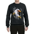 thumbnail image 2 of Torn Ripped Eagle Claws Animal Lover Unisex Crewneck Graphic Sweatshirt, Black, Small, 2 of 3