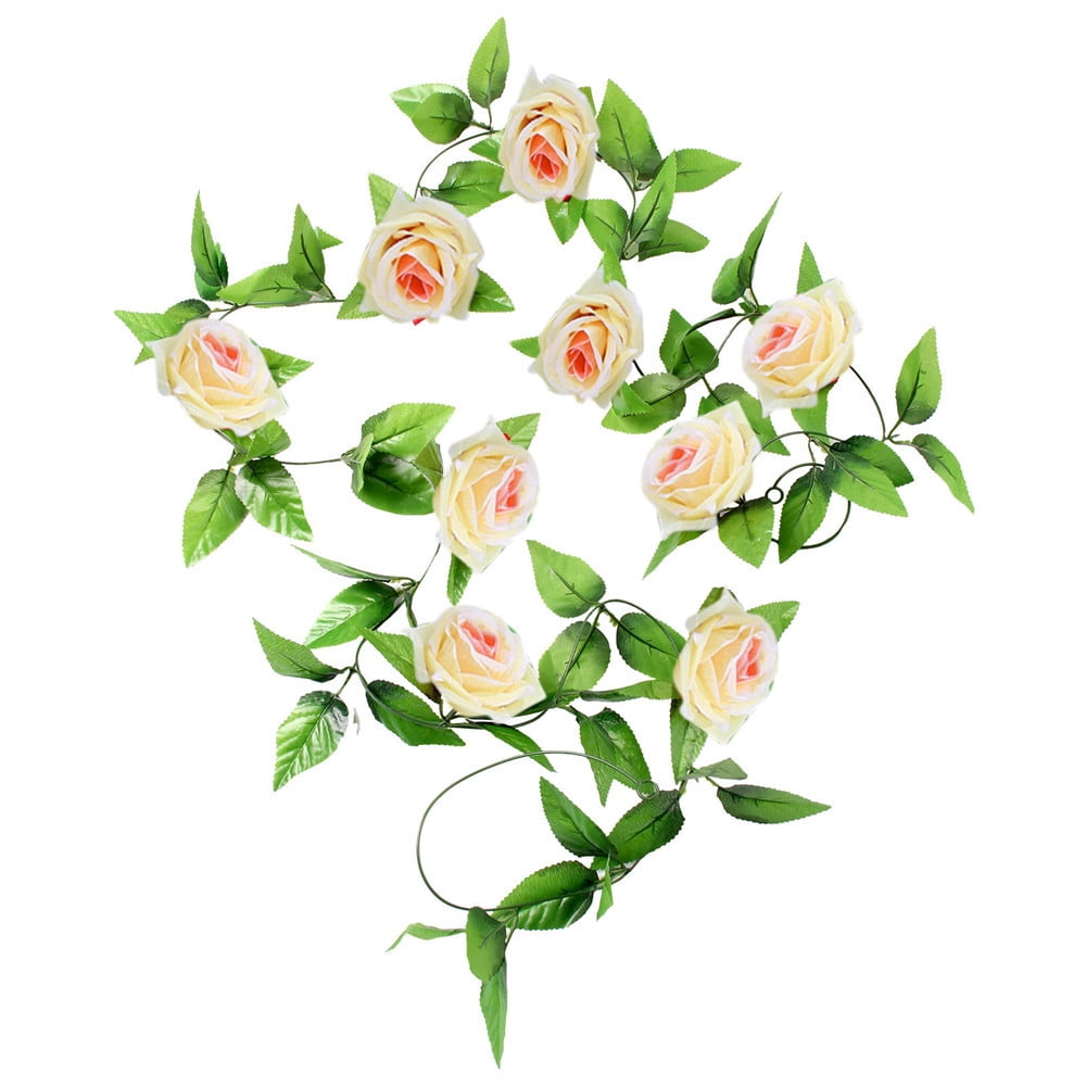 Garland 8ft Rose Flower Ivy Vine Silk Flowers Home Wedding Garden Decor Floral 