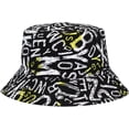 thumbnail image 6 of CoCopeaunts Black White Bucket Hat for Men Spring Summer Outdoor Sun Protection Fisherman Hat Women Bucket Cap Double-Faced Wear, 6 of 8