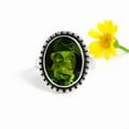 thumbnail image 5 of SATYAVIE JEWELLERY Sterling Silver 925 Ring For Womens Peridot Ring Sterling Silver Dainty oxidised Ring Handmade Ring August Birthstone Green Gemstone Ring Size US 11, 5 of 5