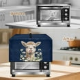 thumbnail image 3 of TSOVTHRID Alpaca Daisy Navy Blue Print Microwave Oven Dust Cover Oil-Proof Microwave Oven Cloth Cover Universal Case Protections Protector with Handle, 18.25"W x 14.5"D x 11"H, S, 3 of 7