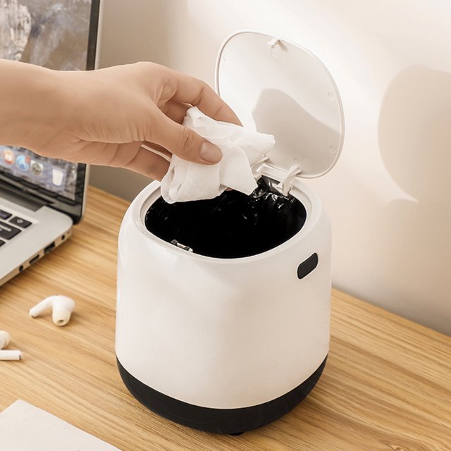 Mini bote de basura bote de basura de mesa Simple multifuncional para tocador de baño