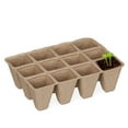 thumbnail image 1 of Bandeja biodegradable para plántulas de 12 secciones para viveros y jardines, desechabilidad garantizada, 1 of 8