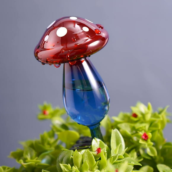 Mushroom Self-Watering Bulb 2-Pack 10" Long for Home Indoor Outdoor Garden Patio Hanging Flower Automatic Irrigation System