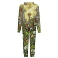 thumbnail image 5 of Plants Vs Zombies Men's Hooded Jumpsuit - Zip Up One Piece Pajamas Soft Cozy Winter Warm Plush Loungewear, 5 of 8