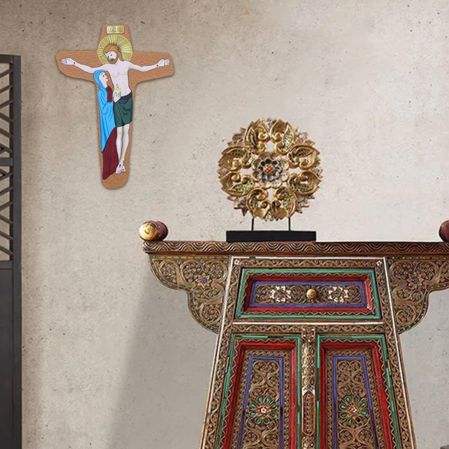 Pegatinas de pared Baoblaze extraíbles colores decoración de pared cristiana religiosas