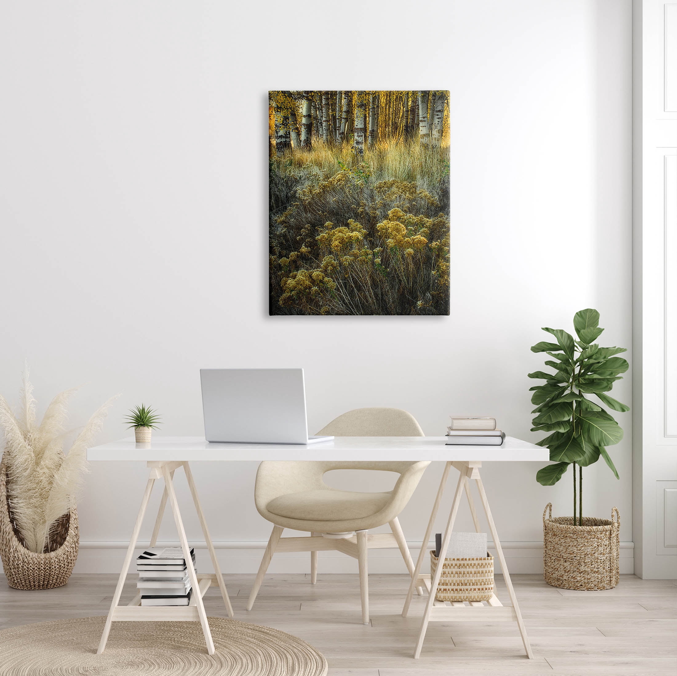 Stupell Industries Woodland Wildlife Plants Yellow Blossoms Photograph Gallery Wrapped Canvas Print Wall Art, Design by David Lorenz