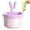 Purple, variant on Pekkaxy Sink Strainer with Rabbit Ears, 3.5 in Long, One-Touch Waste Disposal, Hygienic Kitchen Cleanup for Standard Drains