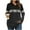 Black, variant on qelini Hoodies for Women Ribbed Pullover Hooded Long Sleeve Sweatshirts Colorblock Knitted Tops Dressy Warm Clothes