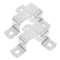 Toyvian 4Pcs Stainless Steel Pipe Clamps for Secure Indoor Outdoor Mounting