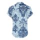 thumbnail image 4 of Camisetas de Manga Corta para las Mujeres Casual Impreso Botón Casa V-Cuello Camiseta Blusas, Poliéster, 4 of 6