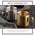 thumbnail image 2 of WORGEOUS Taza de cereal de metal taza de metal para avena de metal mango de copa de copa de desayuno recipiente de leche, 2 of 9